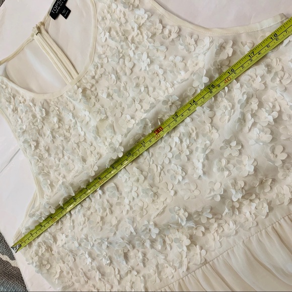 Topshop floral appliqué white dress size 8 - Picture 15 of 16
